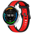 For Garmin Venu 3 22mm Two Color Textured Silicone Watch Band(Red+Black) - Watch Bands by PMC TechLife | Online Shopping South Africa | PMC TechLife