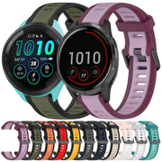 For Garmin Venu 2 22mm Two Color Textured Silicone Watch Band(White+Grey)