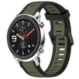 For Amazfit GTR 4 Pro 22mm Two-Color Textured Silicone Watch Band(Green+Black) - Watch Bands by PMC TechLife | Online Shopping South Africa | PMC TechLife