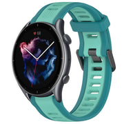For Amazfit GTR 3 22mm Two-Color Textured Silicone Watch Band(Water Duck)