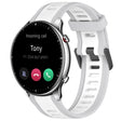 For Amazfit GTR 2 22mm Two-Color Textured Silicone Watch Band(White+Grey) - Watch Bands by PMC TechLife | Online Shopping South Africa | PMC TechLife