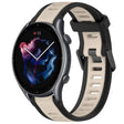 For Amazfit 3 22mm Two-Color Textured Silicone Watch Band(Starlight + Black) - Watch Bands by PMC TechLife | Online Shopping South Africa | PMC TechLife