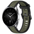 For Xiaomi Watch S2 22mm Two Color Textured Silicone Watch Band(Green+Black) - Watch Bands by PMC TechLife | Online Shopping South Africa | PMC TechLife