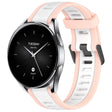 For Xiaomi Watch S2 22mm Two Color Textured Silicone Watch Band(White+Pink) - free shipping - PMC TechLife - Order now!