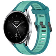 For Xiaomi Watch S2 22mm Two Color Textured Silicone Watch Band(Teal) - Watch Bands by PMC TechLife | Online Shopping South Africa | PMC TechLife