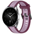 For Xiaomi Watch S2 22mm Two Color Textured Silicone Watch Band(Purple) - Watch Bands by PMC TechLife | Online Shopping South Africa | PMC TechLife