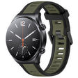 For Xiaomi MI Watch S1 22mm Two Color Textured Silicone Watch Band(Green+Black) - free shipping - PMC TechLife - Order now!