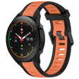 For Xiaomi MI Watch S1 Pro 22mm Two Color Textured Silicone Watch Band(Orange+Black) - Watch Bands by PMC TechLife | Online Shopping South Africa | PMC TechLife