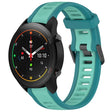 For Xiaomi MI Watch S1 Pro 22mm Two Color Textured Silicone Watch Band(Teal) - Watch Bands by PMC TechLife | Online Shopping South Africa | PMC TechLife