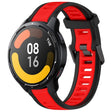 For Xiaomi Watch S1 Active 22mm Two Color Textured Silicone Watch Band(Red+Black) - Watch Bands by PMC TechLife | Online Shopping South Africa | PMC TechLife