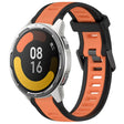 For Xiaomi MI Watch Color 2 22mm Two Color Textured Silicone Watch Band(Orange+Black) - Watch Bands by PMC TechLife | Online Shopping South Africa | PMC TechLife
