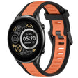 For Xiaomi Haylou RT2 LS10 22mm Two Color Textured Silicone Watch Band(Orange+Black) - Watch Bands by PMC TechLife | Online Shopping South Africa | PMC TechLife