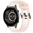 For Xiaomi Haylou RT2 LS10 22mm Two Color Textured Silicone Watch Band(White+Pink) - Watch Bands by PMC TechLife | Online Shopping South Africa | PMC TechLife