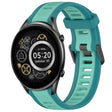 For Xiaomi Haylou RT2 LS10 22mm Two Color Textured Silicone Watch Band(Teal) - Watch Bands by PMC TechLife | Online Shopping South Africa | PMC TechLife
