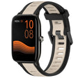 For Xiaomi Haylou GST LS09B 22mm Two Color Textured Silicone Watch Band(Starlight + Black) - free shipping - PMC TechLife - Order now!