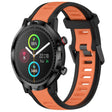 For Xiaomi Haylou RT LS05S 22mm Two Color Textured Silicone Watch Band(Orange+Black) - Watch Bands by PMC TechLife | Online Shopping South Africa | PMC TechLife
