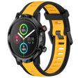 For Xiaomi Haylou RT LS05S 22mm Two Color Textured Silicone Watch Band(Yellow+Black) - Watch Bands by PMC TechLife | Online Shopping South Africa | PMC TechLife