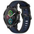 For Xiaomi Haylou RT LS05S 22mm Two Color Textured Silicone Watch Band(Midnight Blue+Black) - Watch Bands by PMC TechLife | Online Shopping South Africa | PMC TechLife