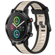 For Xiaomi Haylou RT LS05S 22mm Two Color Textured Silicone Watch Band(Starlight + Black) - Watch Bands by PMC TechLife | Online Shopping South Africa | PMC TechLife