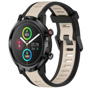 For Xiaomi Haylou RT LS05S 22mm Two Color Textured Silicone Watch Band(Starlight + Black)