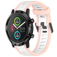 For Xiaomi Haylou RT LS05S 22mm Two Color Textured Silicone Watch Band(White+Pink) - Watch Bands by PMC TechLife | Online Shopping South Africa | PMC TechLife
