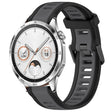 For Huawei Watch GT4 46mm 22mm Two Color Textured Silicone Watch Band(Grey+Black) - Watch Bands by PMC TechLife | Online Shopping South Africa | PMC TechLife