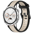 For Huawei Watch GT4 46mm 22mm Two Color Textured Silicone Watch Band(Starlight + Black) - Watch Bands by PMC TechLife | Online Shopping South Africa | PMC TechLife