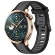 For Honor Watch 4 Pro 22mm Two Color Textured Silicone Watch Band(Grey+Black) - Watch Bands by PMC TechLife | Online Shopping South Africa | PMC TechLife