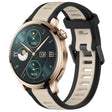 For Honor Watch 4 Pro 22mm Two Color Textured Silicone Watch Band(Starlight + Black) - Watch Bands by PMC TechLife | Online Shopping South Africa | PMC TechLife