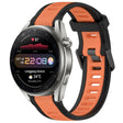 For Huawei Watch 3 Pro New 22mm Two Color Textured Silicone Watch Band(Orange+Black) - Watch Bands by PMC TechLife | Online Shopping South Africa | PMC TechLife