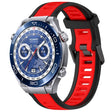 For Huawei Watch Ultimate 22mm Two Color Textured Silicone Watch Band(Red+Black) - free shipping - PMC TechLife - Order now!