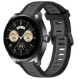 For Huawei Watch Buds 22mm Two Color Textured Silicone Watch Band(Grey+Black) - Watch Bands by PMC TechLife | Online Shopping South Africa | PMC TechLife