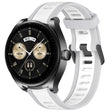 For Huawei Watch Buds 22mm Two Color Textured Silicone Watch Band(White+Grey) - Watch Bands by PMC TechLife | Online Shopping South Africa | PMC TechLife