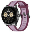 For Huawei Watch Buds 22mm Two Color Textured Silicone Watch Band(Purple) - free shipping - PMC TechLife - Order now!