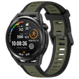 For Huawei Watch GT Runner 22mm Two Color Textured Silicone Watch Band(Green+Black) - free shipping - PMC TechLife - Order now!