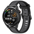 For Huawei Watch GT Runner 22mm Two Color Textured Silicone Watch Band(Grey+Black) - Watch Bands by PMC TechLife | Online Shopping South Africa | PMC TechLife