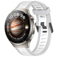 For Huawei Watch 4 22mm Two Color Textured Silicone Watch Band(White+Grey) - Watch Bands by PMC TechLife | Online Shopping South Africa | PMC TechLife
