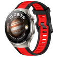 For Huawei Watch 4 Pro 22mm Two Color Textured Silicone Watch Band(Red+Black) - Watch Bands by PMC TechLife | Online Shopping South Africa | PMC TechLife