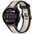 For Huawei Watch 3 22mm Two Color Textured Silicone Watch Band(Starlight + Black) - Watch Bands by PMC TechLife | Online Shopping South Africa | PMC TechLife