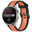 For Huawei Watch 3 Pro 22mm Two Color Textured Silicone Watch Band(Orange+Black) - Watch Bands by PMC TechLife | Online Shopping South Africa | PMC TechLife