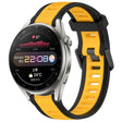 For Huawei Watch 3 Pro 22mm Two Color Textured Silicone Watch Band(Yellow+Black) - free shipping - PMC TechLife - Order now!