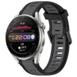 For Huawei Watch 3 Pro 22mm Two Color Textured Silicone Watch Band(Grey+Black) - Watch Bands by PMC TechLife | Online Shopping South Africa | PMC TechLife