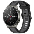 For Huawei GT2 Pro 22mm Two Color Textured Silicone Watch Band(Grey+Black) - Watch Bands by PMC TechLife | Online Shopping South Africa | PMC TechLife