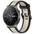 For Huawei GT2 Pro 22mm Two Color Textured Silicone Watch Band(Starlight + Black) - Watch Bands by PMC TechLife | Online Shopping South Africa | PMC TechLife