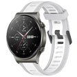 For Huawei GT2 Pro 22mm Two Color Textured Silicone Watch Band(White+Grey) - Watch Bands by PMC TechLife | Online Shopping South Africa | PMC TechLife