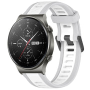 For Huawei GT2 Pro 22mm Two Color Textured Silicone Watch Band(White+Grey)