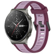 For Huawei GT2 Pro 22mm Two Color Textured Silicone Watch Band(Purple) - Watch Bands by PMC TechLife | Online Shopping South Africa | PMC TechLife