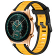 For Honor Watch  GS 4 22mm Two Color Textured Silicone Watch Band(Yellow+Black) - free shipping - PMC TechLife - Order now!