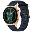 For Honor Watch  GS 4 22mm Two Color Textured Silicone Watch Band(Midnight Blue+Black) - Watch Bands by PMC TechLife | Online Shopping South Africa | PMC TechLife