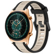 For Honor Watch  GS 4 22mm Two Color Textured Silicone Watch Band(Starlight + Black) - Watch Bands by PMC TechLife | Online Shopping South Africa | PMC TechLife